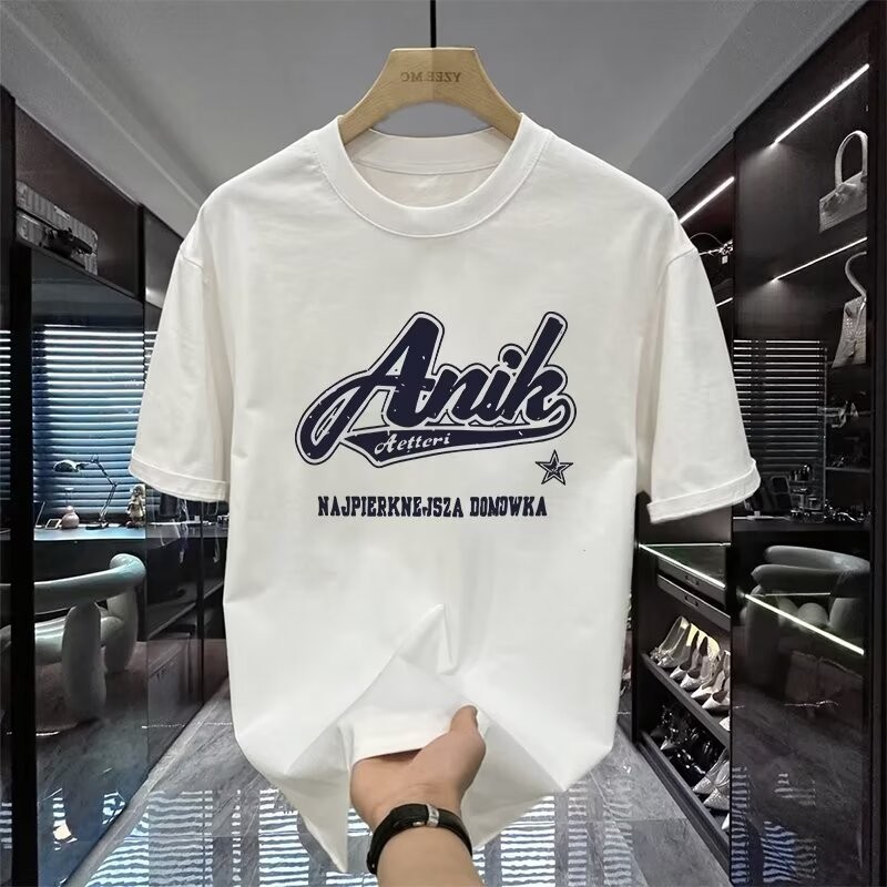 2025 NEW 2025A523 Pure Cotton 250g White Ink Print P22 White Black S-4XLnew23 B3P4