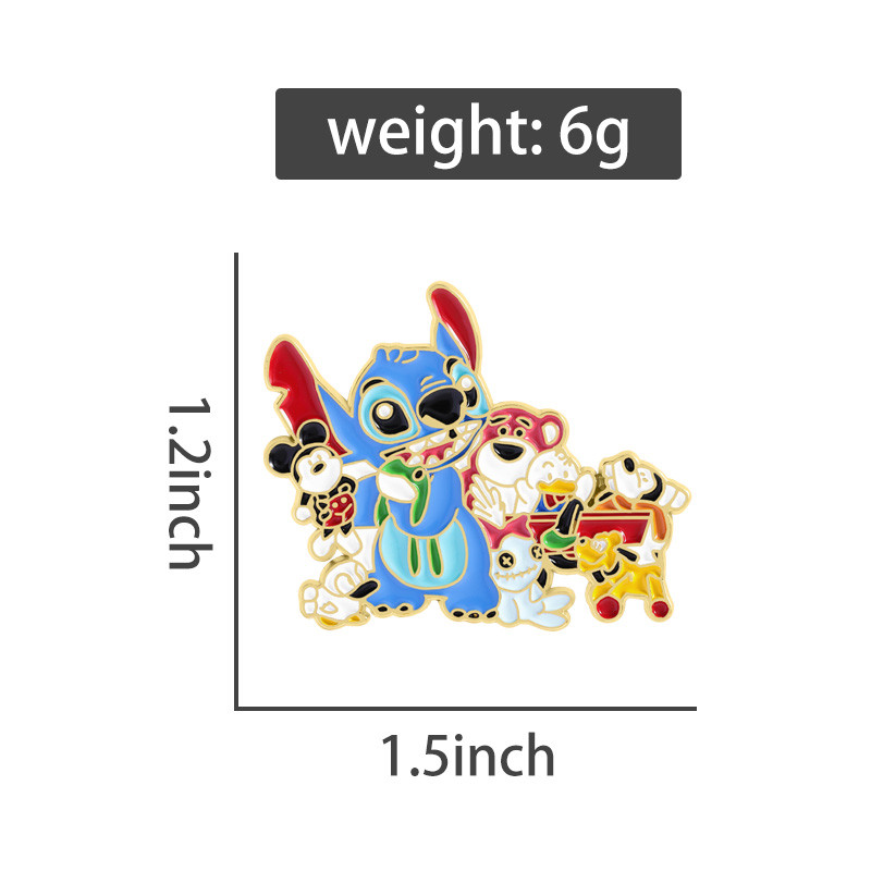 เข็มกลัดแอคชั่นอะนิเมะลายตัวเลข สำหรับตกแต่งกระเป๋าโลหะ - รูปที่ 6