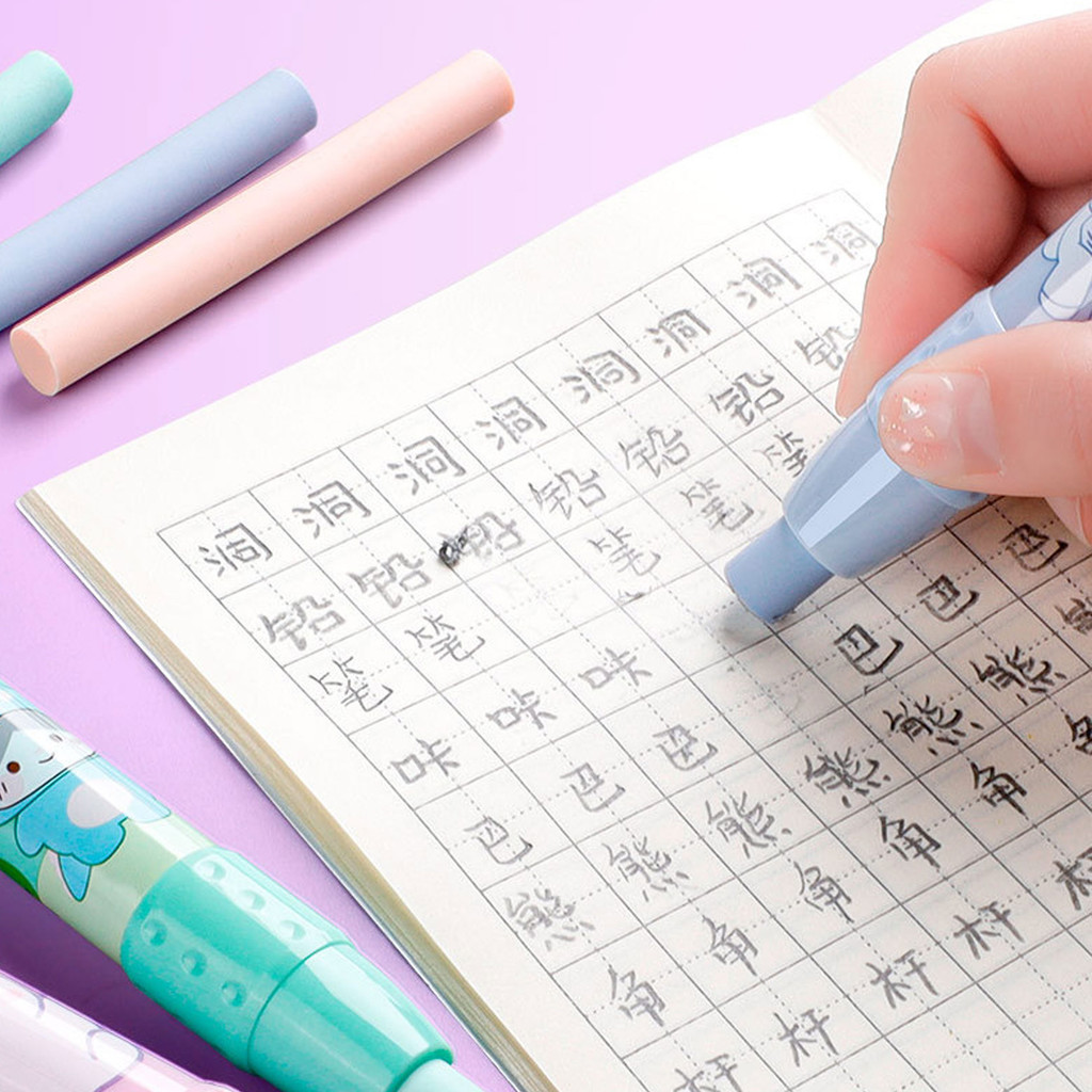 Bacon - ยางลบแบบกด พร้อมไส้ยางลบ ลายการ์ตูน ใช้งานสะดวก - รูปที่ 2