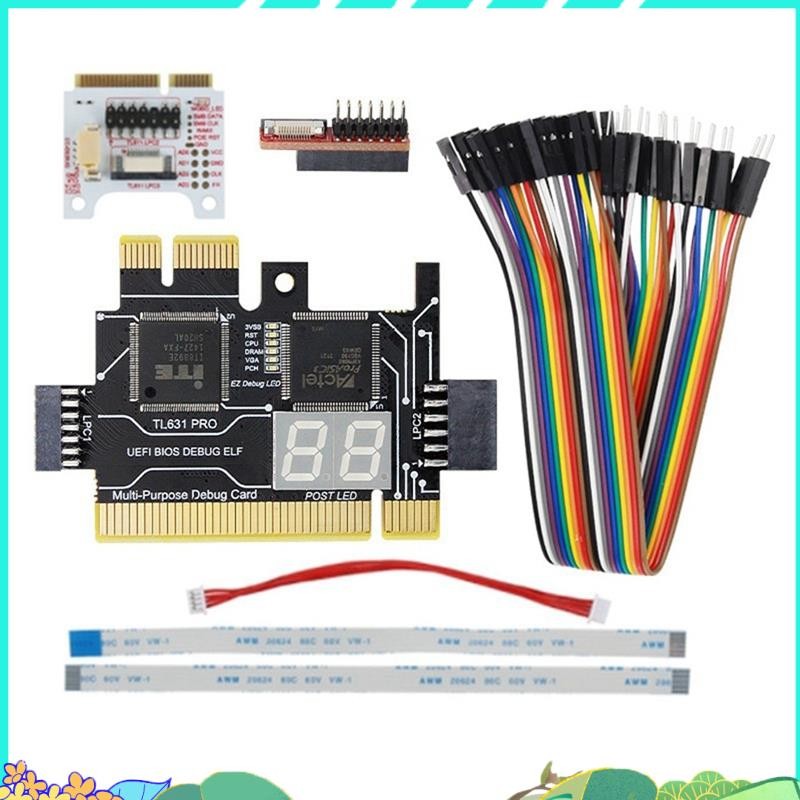 TL631 Pro LPC-DEBUG การ์ดวินิจฉัยการ์ดวินิจฉัย PCI PCI-E Mini PCI-E เมนบอร์ดมัลติฟังก์ชั่น