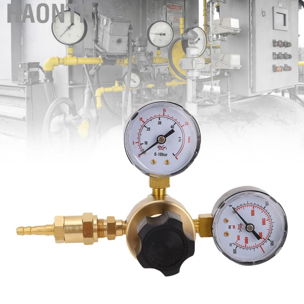 Haonth เครื่องปรับแก๊สอาร์กอน 6.6FT ยาวท่อ CGA580 ด้ายเข้า 5/8-18unf Outlet กรองอากาศ 0-315BAR 0-10B