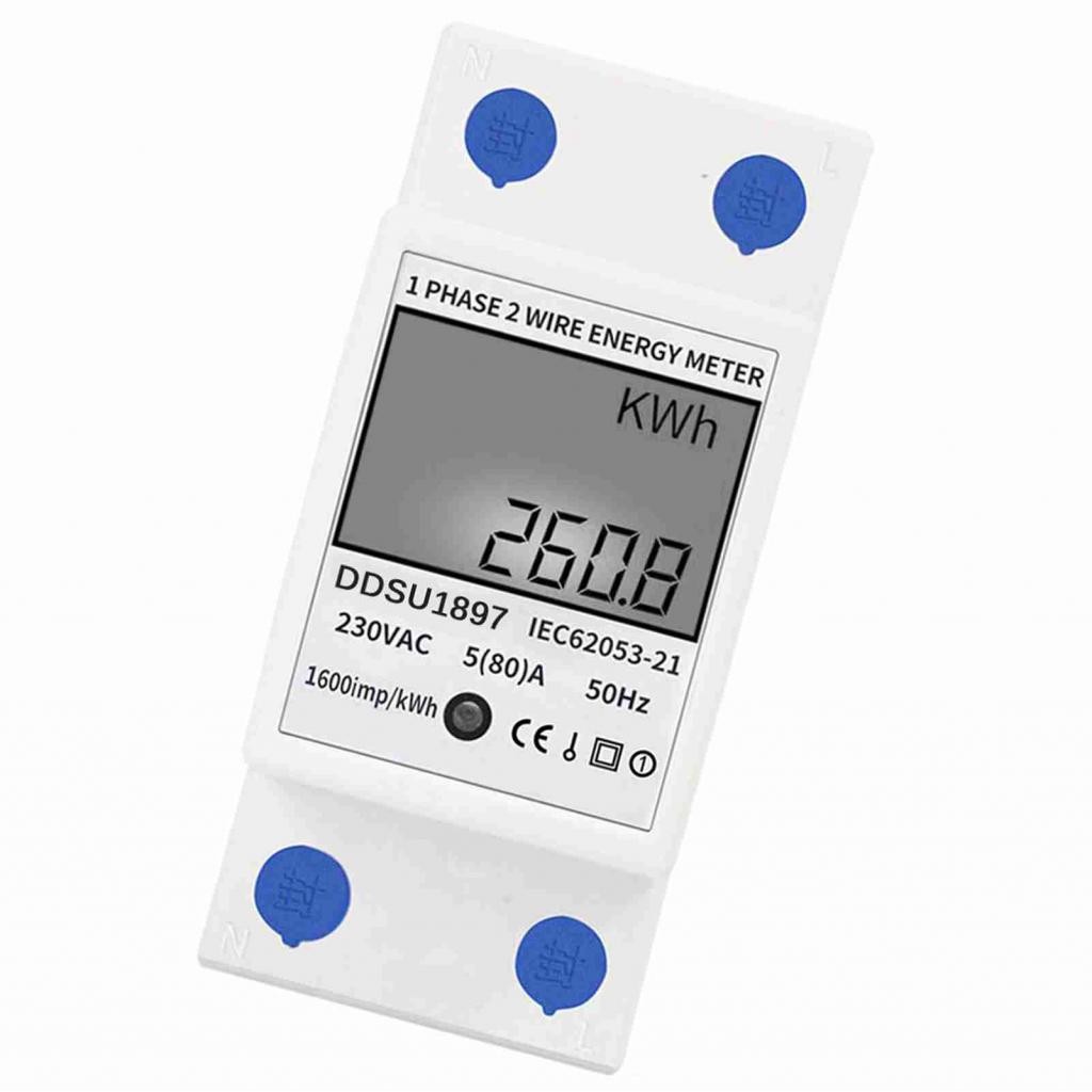 Ufriend DDSU1897OnePhaseTwoWireElectricalMeter 220VSinglePhaseElectricityMeterwithLCDDisplayforEnerg