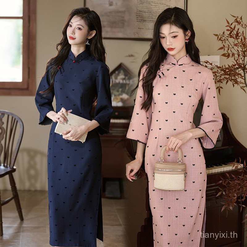 กี่เพ้าแขนสาม Quartier สไตล์จีนโบราณ สำหรับชุดราตรีหรูหรา