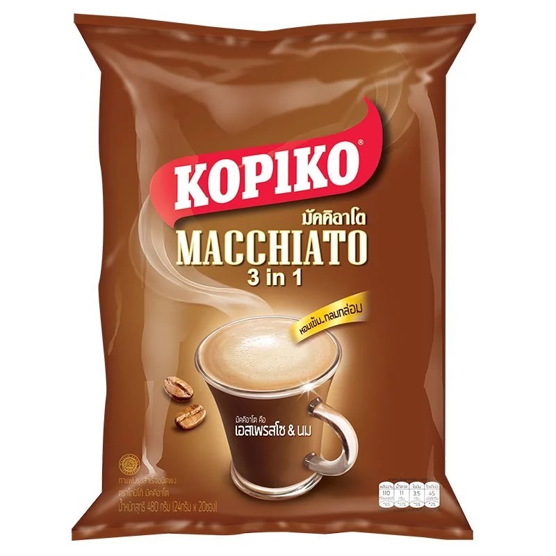 KOPIKO โกปิโก้ มัคคิอาโต กาแฟปรุงสำเร็จ 24 กรัม x 20 ซอง