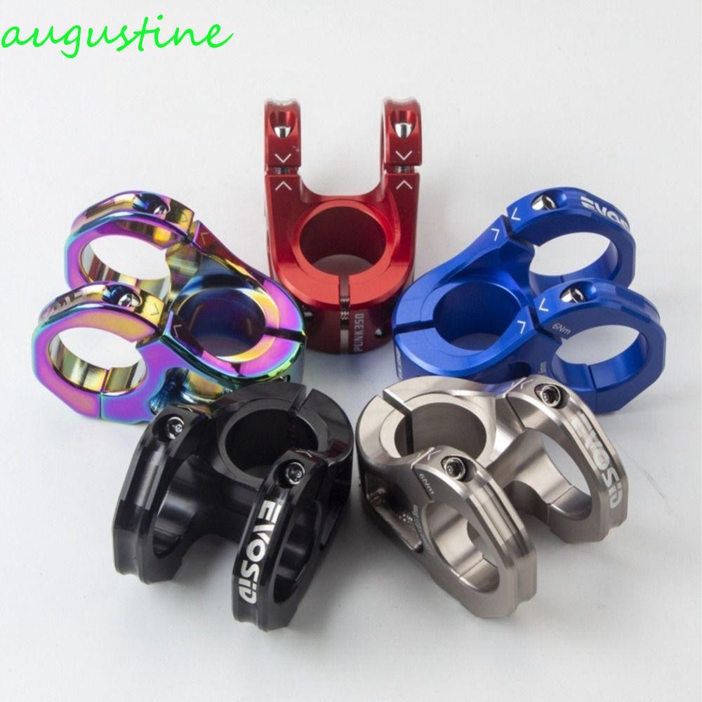 AUGUSTINE ก้านแฮนด์จักรยาน CNC Anodized สแตมแบบปรับระดับจากวัสดุอะลูมิเนียม ขนาด 31.8x35 มม.