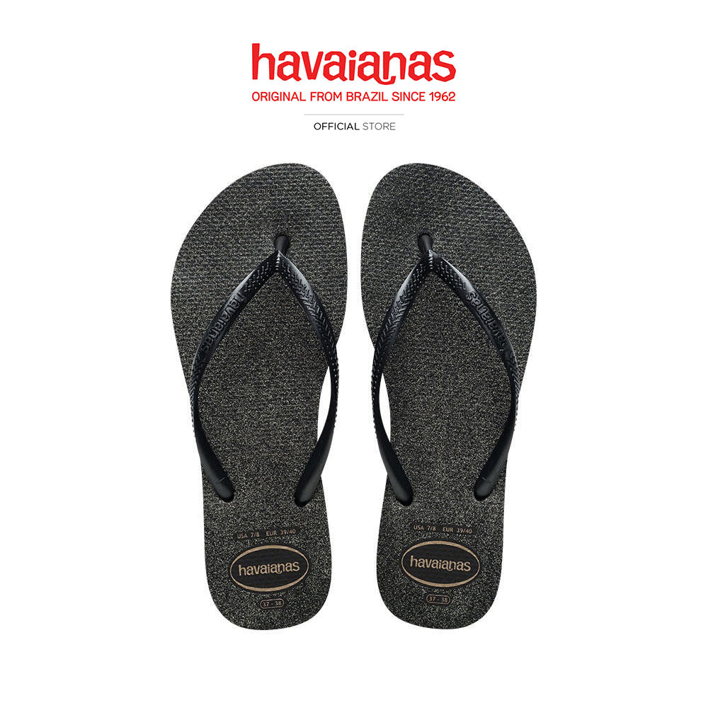 HAVAIANAS รองเท้าแตะ Slim Gloss Flip Flops BLACK 414561735483F_F5BKXX