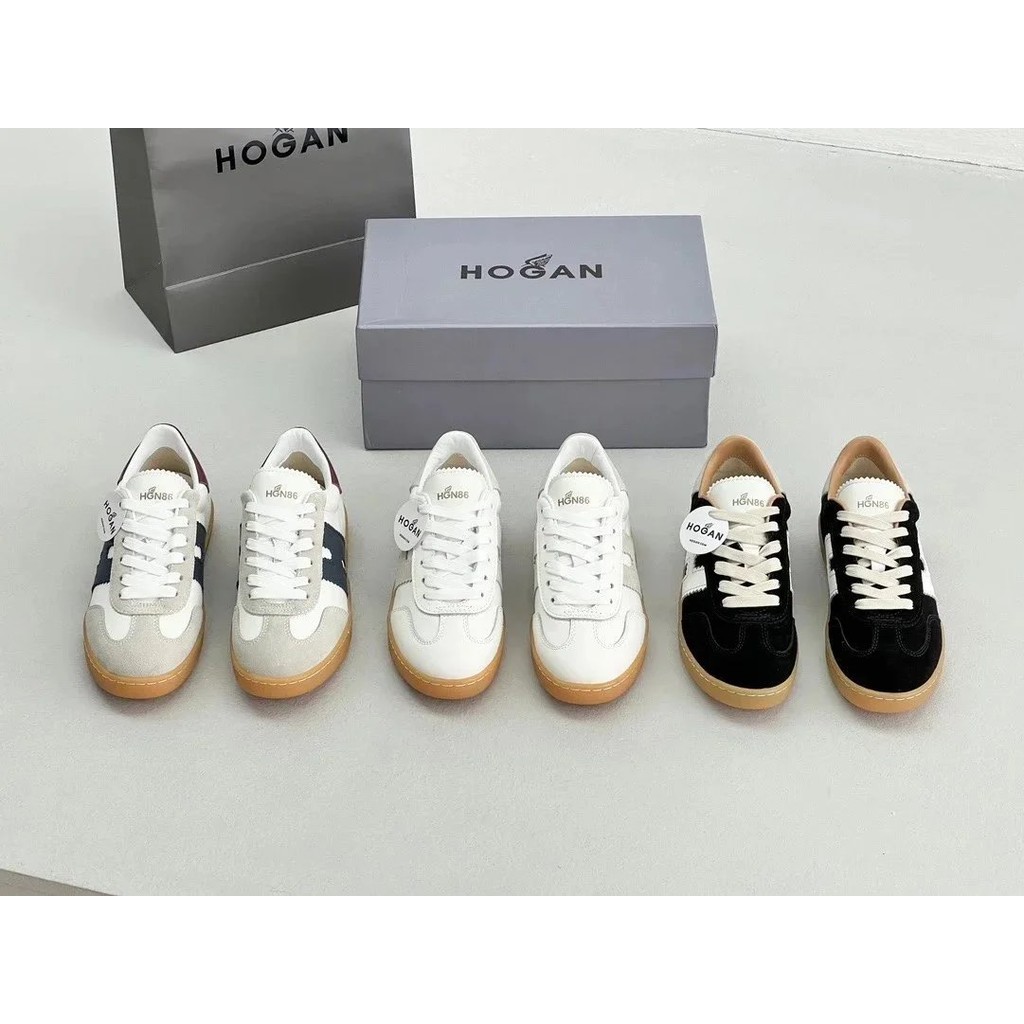 [เวอร์ชั่นท็อป] Hoga Hoga รองเท้าเทรนนิ่งเยอรมันรองเท้าผ้าใบลําลองรองเท้าสีขาวธุรกิจกีฬาลําลองรองเท้