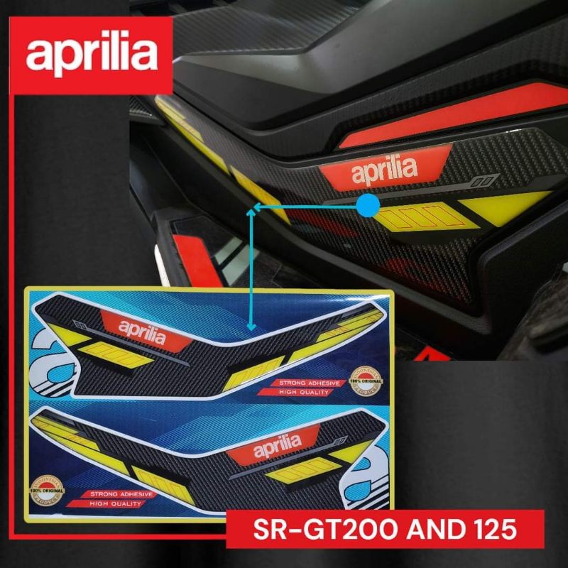 Aprilia SR-GT200 สติ๊กเกอร์ Sidepad Aprilia SR-GT200 สติ๊กเกอร์ตัวเรซิน