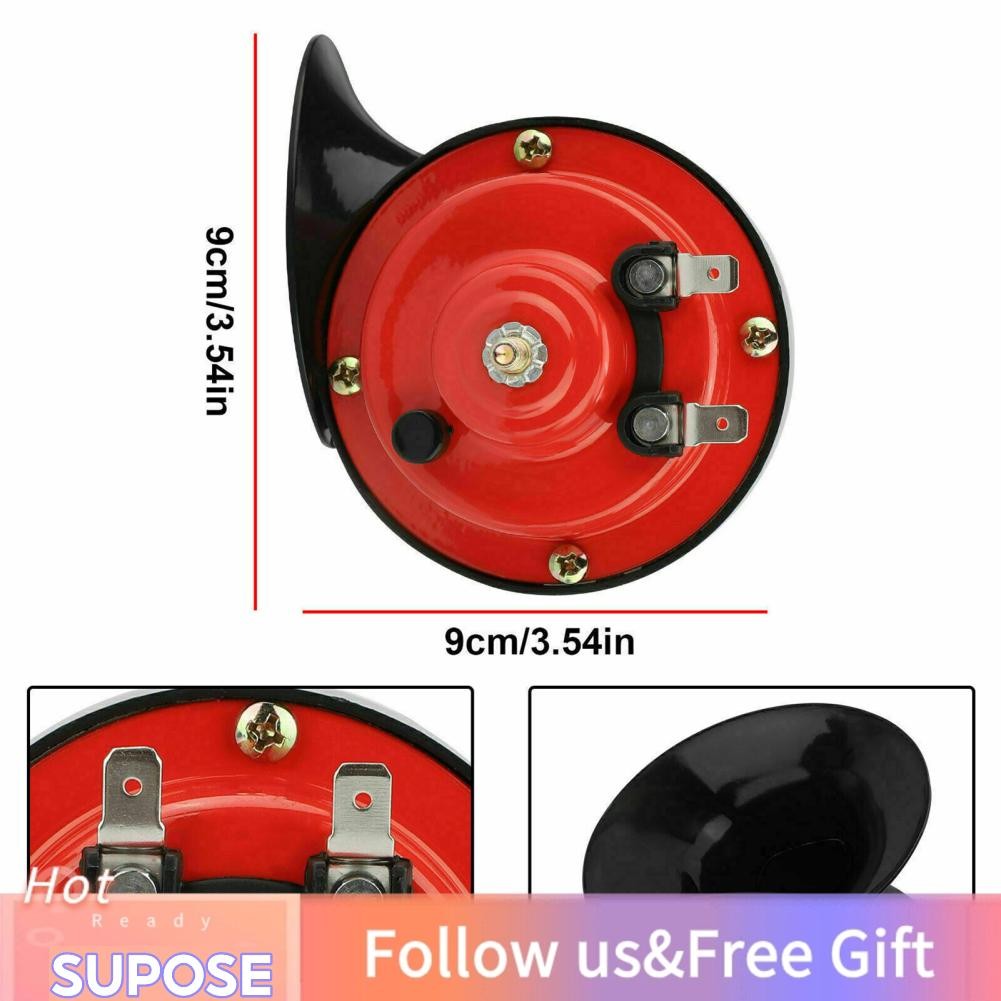 Supose Supose 12-V 60dB Horn Horn กันน้ำสำหรับรถมอเตอร์ไซค์รถบรรทุกรถ SUV รถมอเตอร์ไซค์