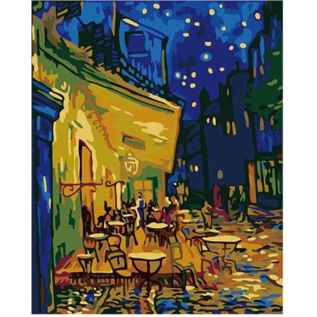 DADA DQ2 40x50 ซม.ภาพวาดสีน้ํามัน diy ระบายสีตามตัวเลขกรอบโลก fame กาแฟนามธรรม PW8