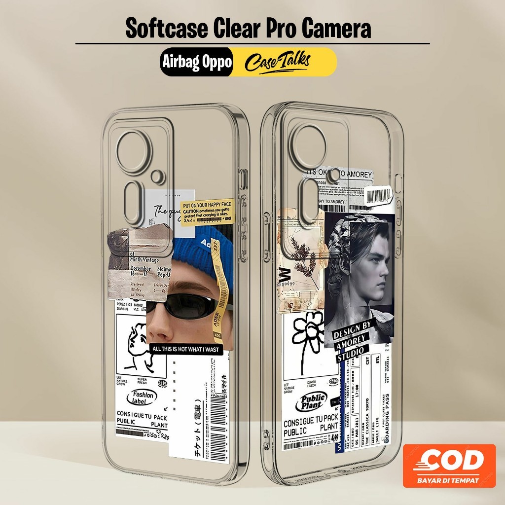 Softcase ถุงลมนิรภัยใส (Clear01) Oppo A16 A17 A18 A52 A53 A54 A54S A55 A57 A58 A74 A76 A78 A77S A95 