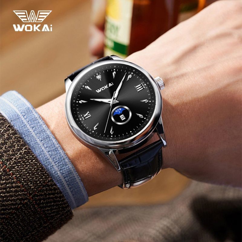 WOKAI/WOKAI2025 รุ่นสูงหล่อแฟชั่นธุรกิจ High-End ผู้ชายนาฬิกาควอตซ์นาฬิกาข้อมือ