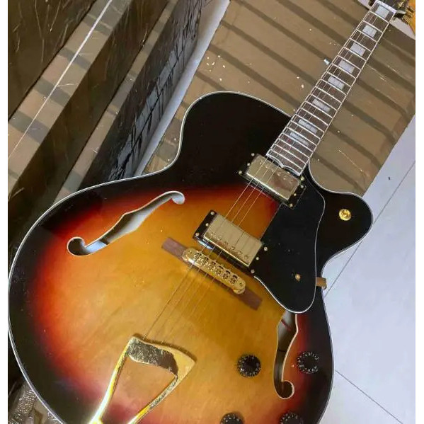 ผลิตภัณฑ์ที่โดดเด่นในสต็อกส่งพรุ่งนี้ G Custom L-5 Jaz.z Guitar .cess Arc.htop S.emi Hollow กีตาร์ไฟ