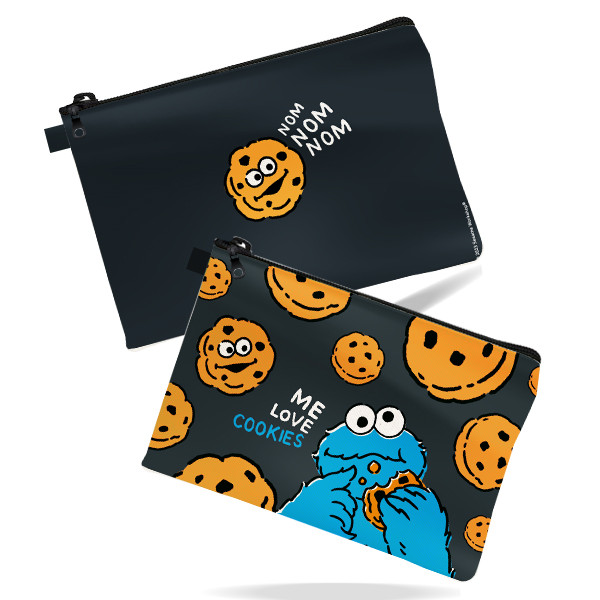 Se-ed (ซีเอ็ด) : SST4-กระเป๋าอเนกประสงค์ A5 : Cookie Monster A5 Multipurpose Zipper Bag (A5-PDBAG-DG