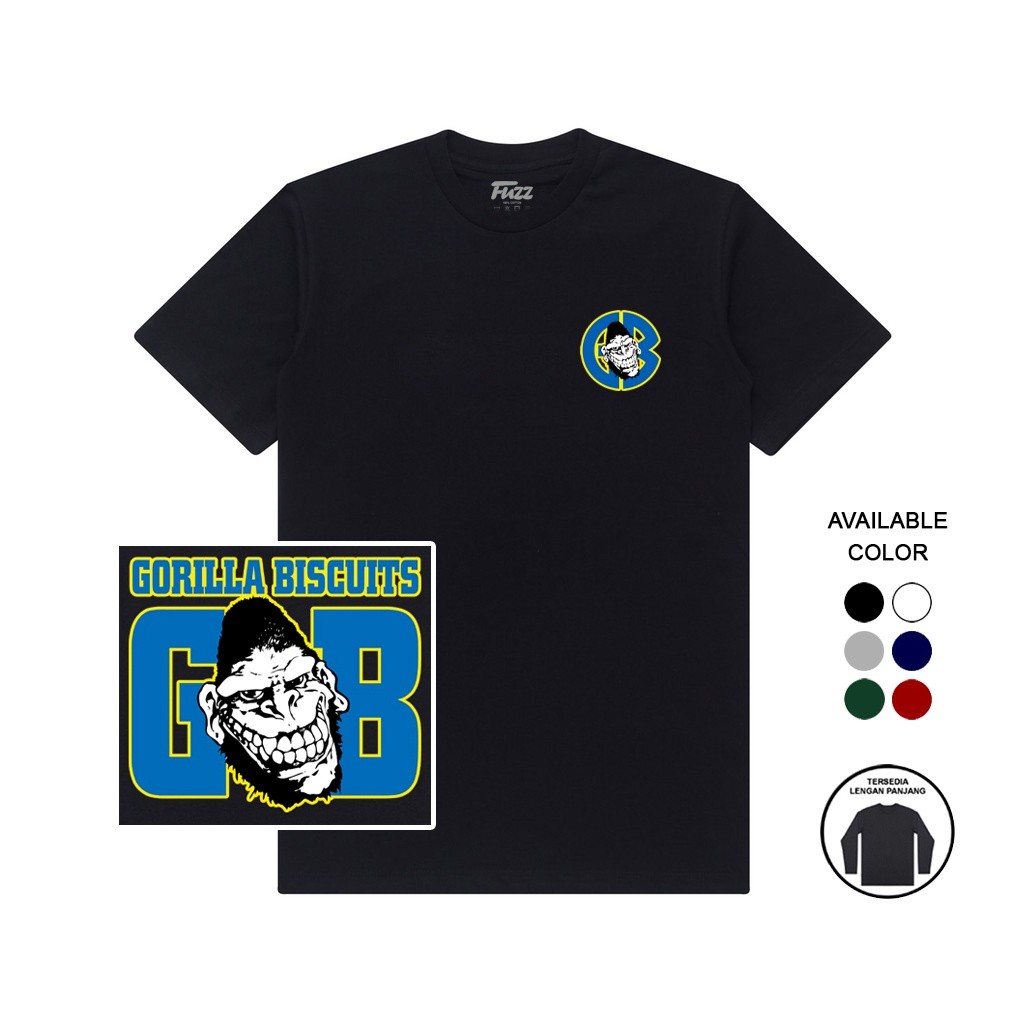 GORILLA BISCUITS BAND เสื้อยืด HARDCORE PUNK MUSIC DISTRO CLOTHES สําหรับผู้ชายและผู้หญิง