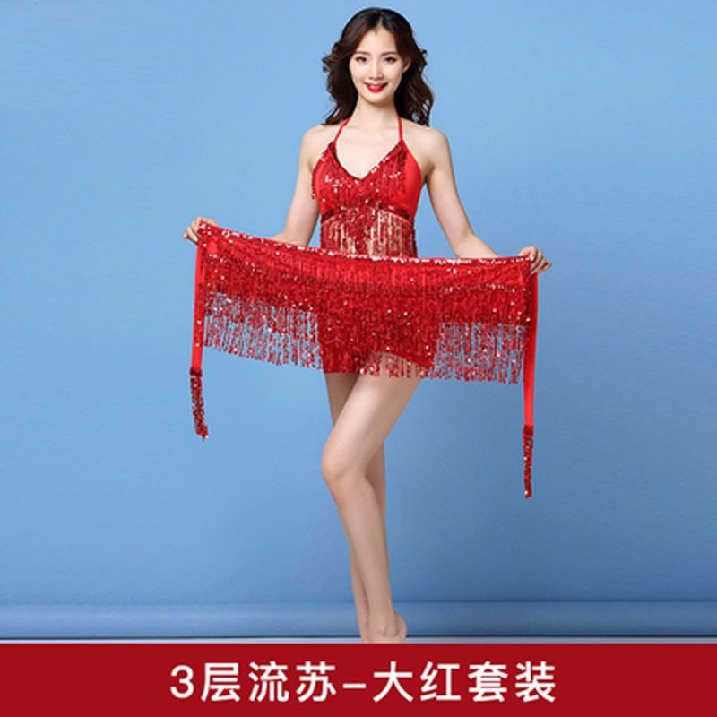 2023新款印花园表长裙子皮服装加亮片加流夜店正DJ套装 หญิง2023ใหม่อินเดียเต้นรําประสิทธิภาพชุดท้องเต้นรํา opsz4017wwp.ของฉัน2