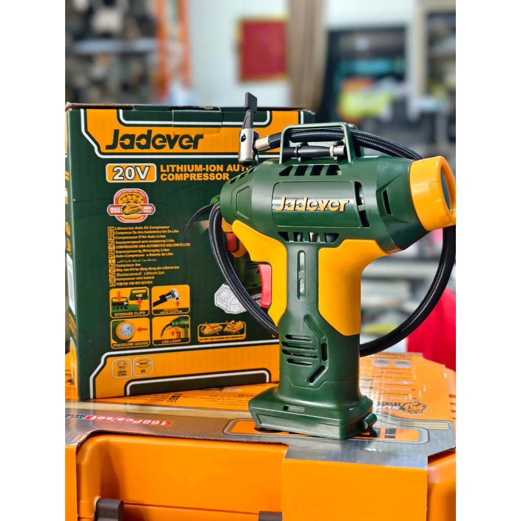 JADEVER รุ่น JDLN2520 ปั้มลมแบตเตอรี่ไร้สาย 20V ปั๊มลมมินิ ปั๊มลมพกพา