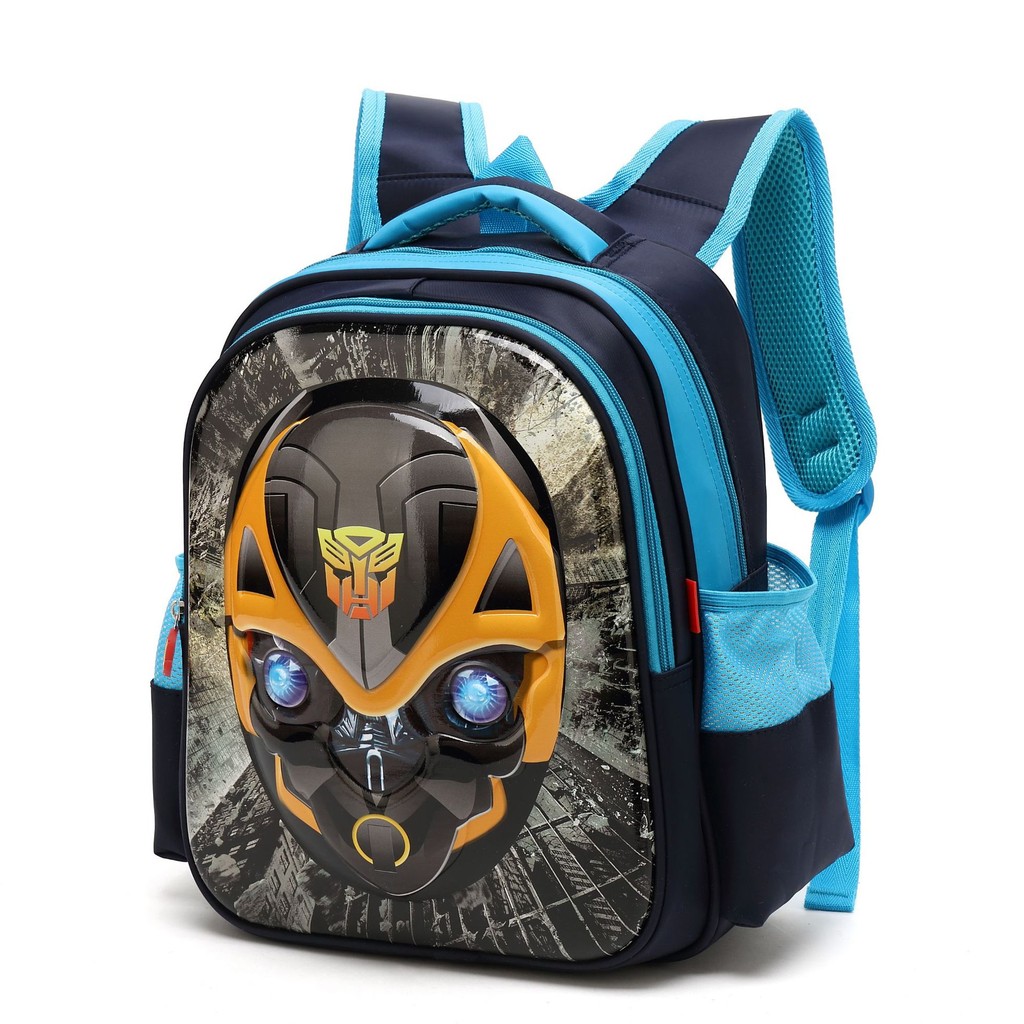 Transformers Bumblebee Children Cartoon Schoolbag Yellow Blue Large Capacity Bag