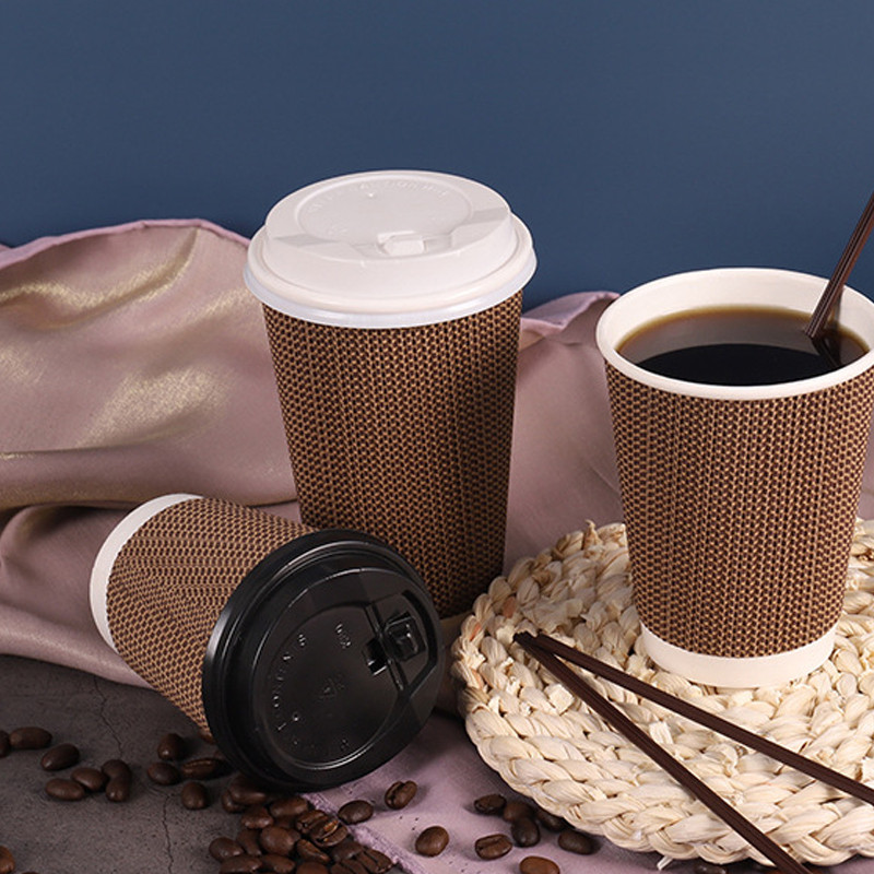 ☀️Sun&Shop แก้วกาแฟร้อน8ออนซ์ 50ใบ (พร้อมฝา)แก้วกาแฟ3ชั้นแก้วกระดาษ แก้วกาแฟร้อนขนาดเล็ก แก้วกาแฟร้อ