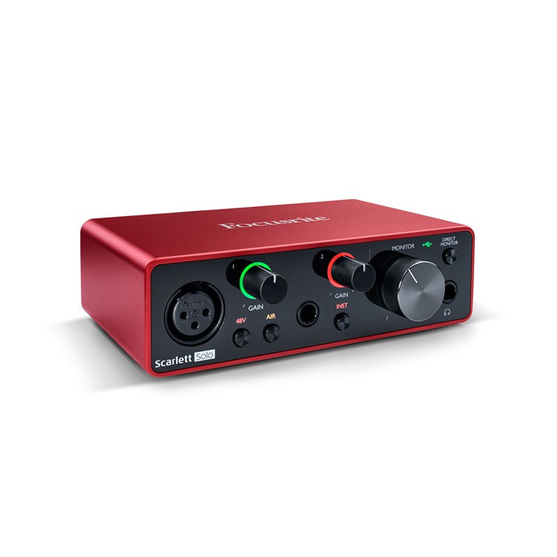 Focusrite Focusrite Scarlett solo 2i2 4i4 รุ่นที่สาม USB การบันทึกการ์ดเสียงการเชื่อมต่อเสียง
