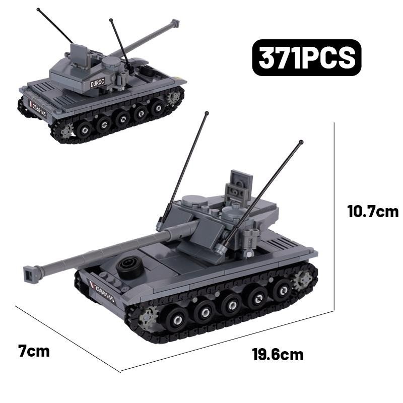Military World War II Amx13 Light Tank Minifigure อนุภาคขนาดเล็กใส่บล็อกตัวต่อของเล่นเด็ก FAJP
