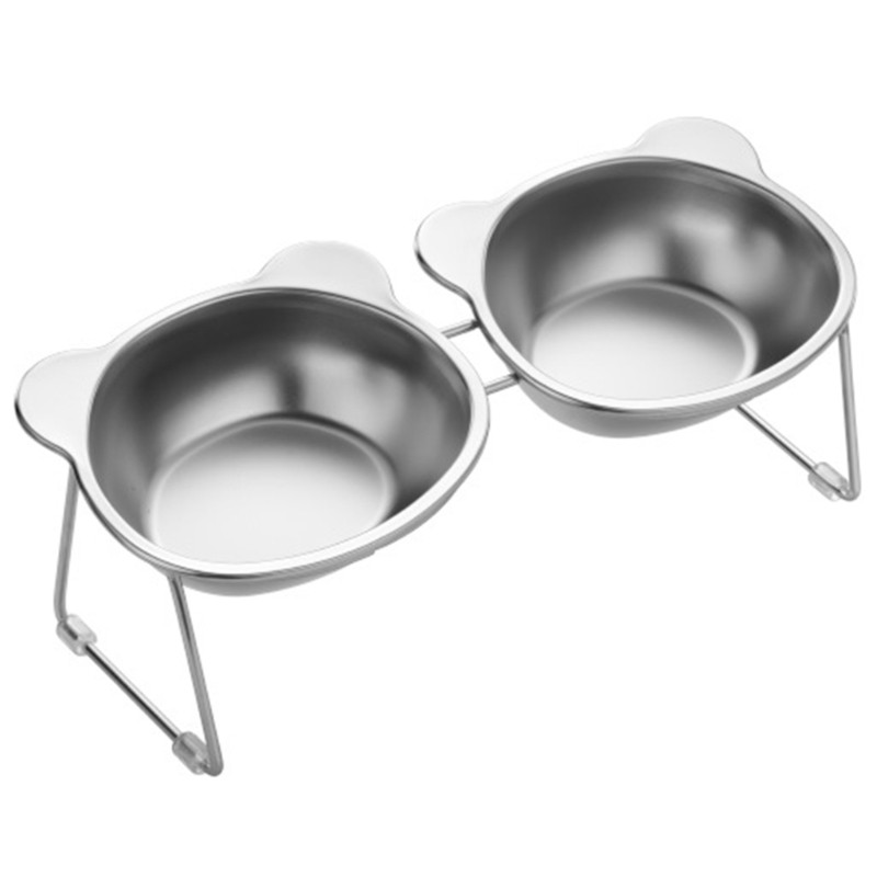 ONE Elevated Pet Double Bowl Feeders Feeding Station สําหรับแมวอาวุโสเครื่องล้างจานปลอดภัย