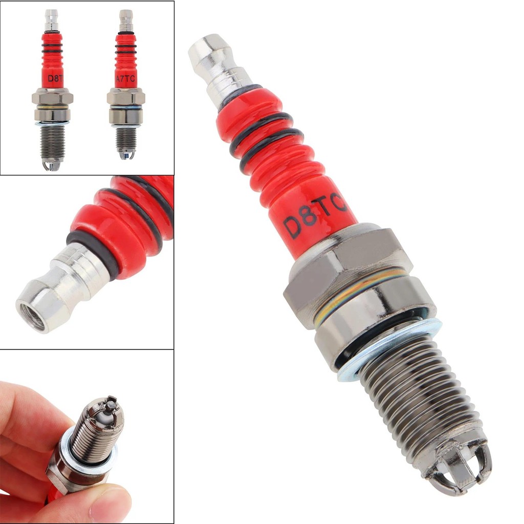 1 PC D8TC A7TC 3-Electrode รถจักรยานยนต์ Spark Plug Fit สําหรับ Honda Yamaha D8EA D8RC D7EA DR8EA T2