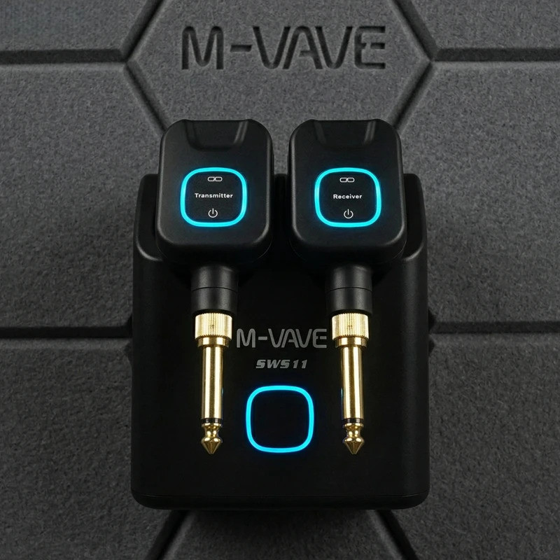 M-VAVE SWS11 5.8GHz ดิจิตอลไร้สายกีตาร์ตัวรับสัญญาณ 24bit/48KHz Lossless เสียง 4.6ms Latency ต่ําสํา