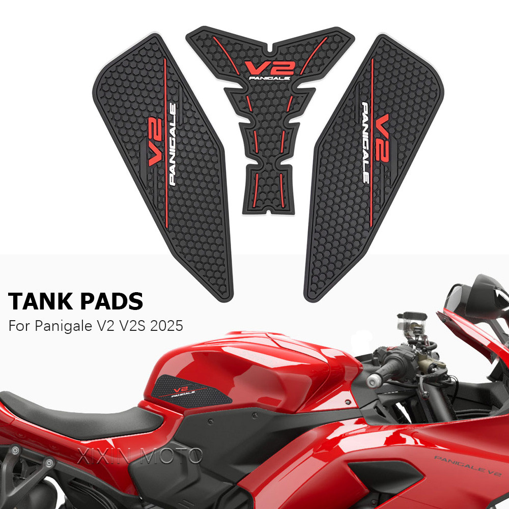 สําหรับ Ducati Panigale V2 S 2025 2026 รถจักรยานยนต์การใช้ถังสติกเกอร์ยางสติกเกอร์ลื่น Panigale V2 V