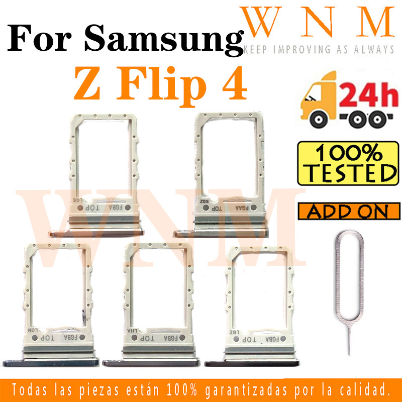 สําหรับ Samsung Z Flip 4 F721 ถาดซิมผู้ถือบัตร Reader SD Slot อะแดปเตอร์เปลี่ยน Part