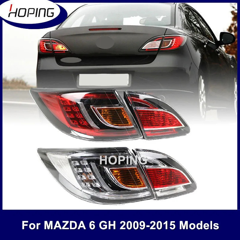 Hoping ไฟท้าย LED ด้านหลังสําหรับ Mazda 6 GH 2009-2015 ไฟท้ายเบรคหยุดสัญญาณด้านหลังโคมไฟ GV8E-51-3F0