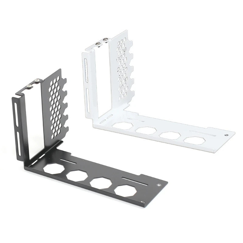 HUI แนวตั้ง GPU Mount Bracket ทนทานโลหะ GPU แปลงสนับสนุนสําหรับ DIY คอมพิวเตอร์เดสก์ท็อปกรณี