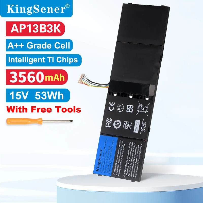KingSener AP13B3K แบตเตอรี่แล็ปท็อปสําหรับ Acer Aspire V5 R7 V7 V5-572G V5-573G V5-472G V5-473G V5-5