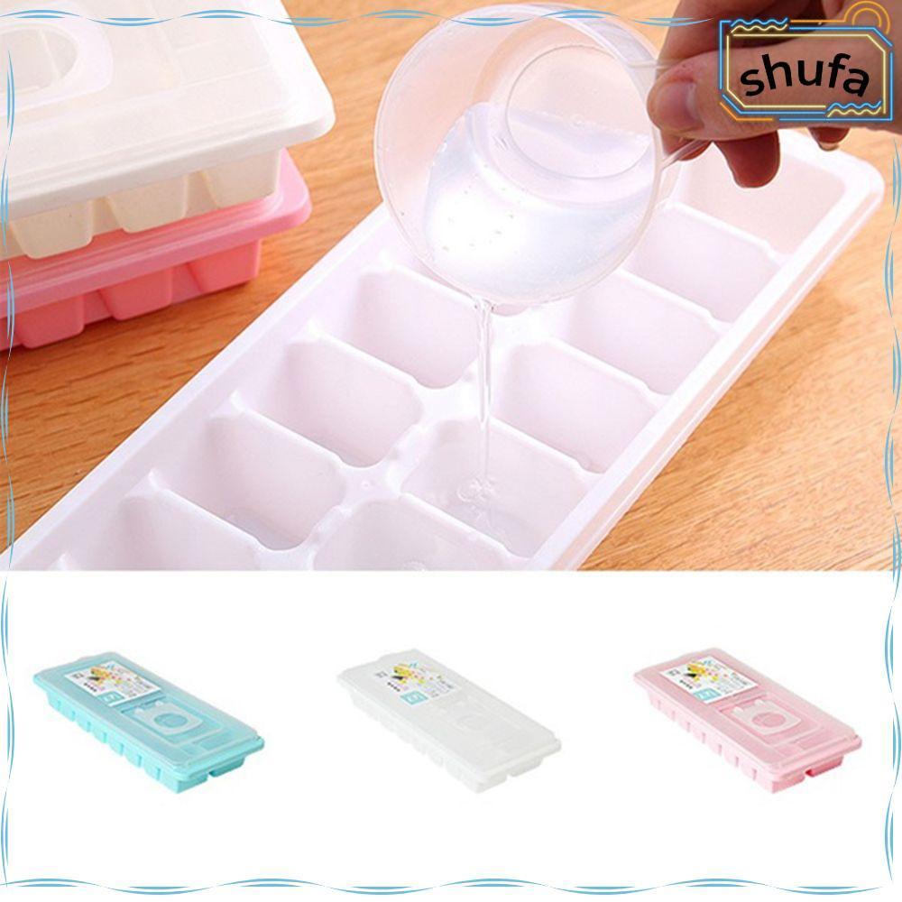 SHUFA 16 ช่องถาดน้ําแข็งเครื่องดื่มพลาสติกเยลลี่ตู้แช่แข็ง