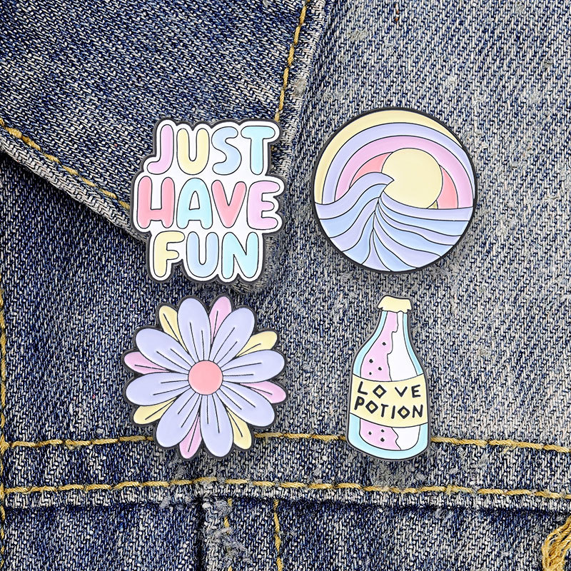 Macaron Sweet Cool Retro สไตล์บวก Attitude เข็มกลัดเคลือบแฟชั่นเสื้อผ้าอุปกรณ์เสริมกระเป๋าเป้สะพายหลัง Badge เครื่องประดับของขวัญ