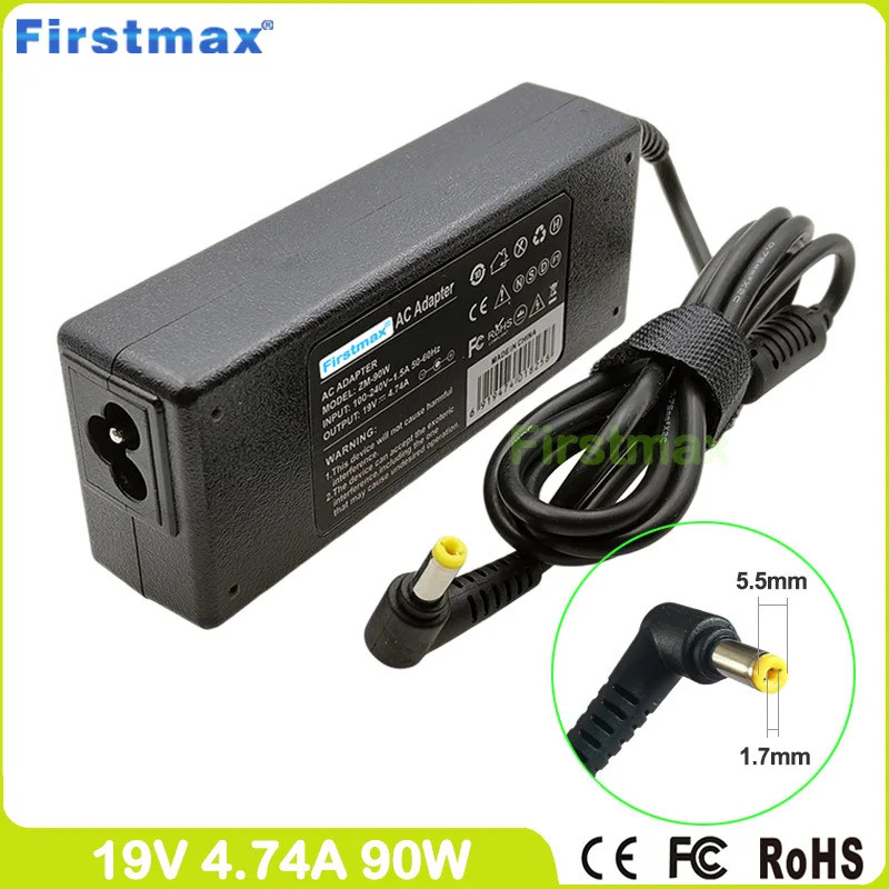 19V 4.74A 90W อะแดปเตอร์ชาร์จสําหรับ Packard Bell EasyNote TR81 TR82 TR83 TR85 TR86 TR87 TS11 TS13 T