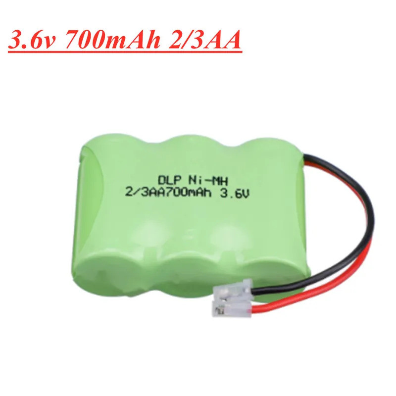 Original Ni-MH 2/3AA 3.6V 700mAh Ni-MH 2/3AA แบตเตอรี่แบบชาร์จไฟได้พร้อมปลั๊กสําหรับโทรศัพท์ไร้สาย