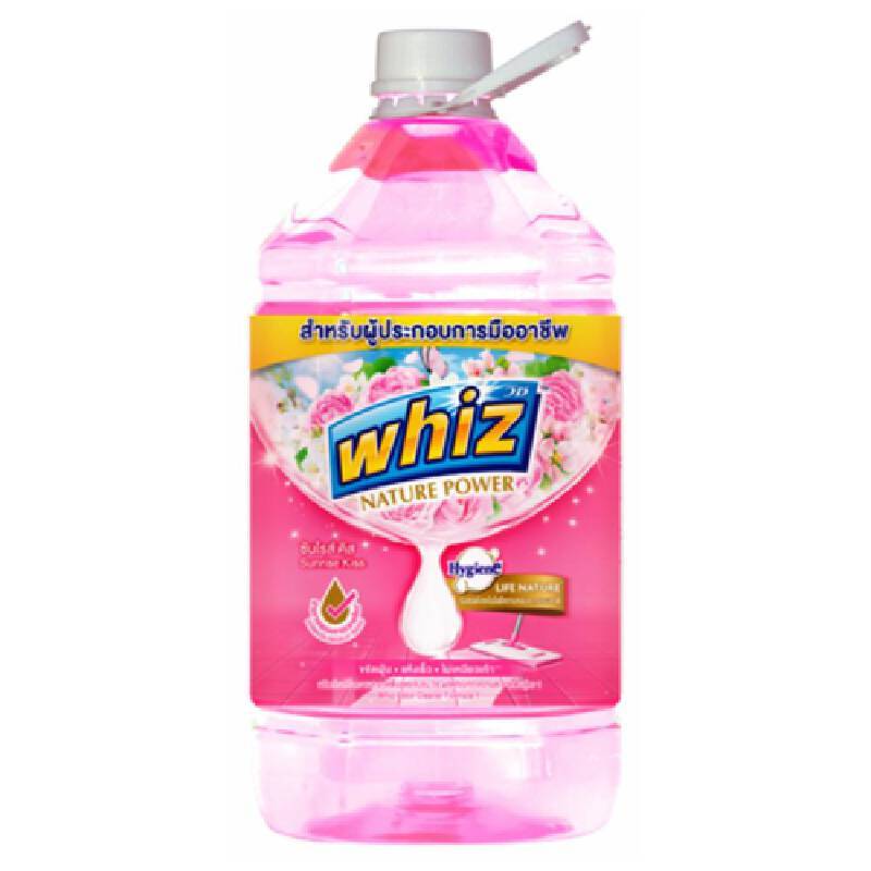 WHIZ น้ำยาถูพื้น รุ่นเนเจอร์ พาวเวอร์ กลิ่นซันไรส์ คิส สีชมพู ขนาด 5200 มล.
