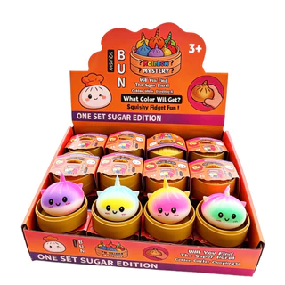น่ารักยูนิคอร์น Dumpling Squishy ของเล่นกล่องตาบอดสุ่มไล่โทนสีนิ้ว Fidget ของเล่นสําหรับเด็กผู้ใหญ่