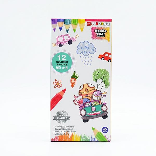 (Tech Inspire) : PG1-สีไม้แท่งยาว 12 แท่ง : Play Ground-1A Colored Pencils (PG1A-CPCS-12)