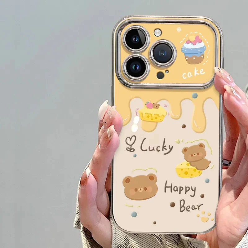 เคสโทรศัพท์ Happy Bear สำหรับ iPhone 15 14plus 13 12pro 7 8 11promax XR xsmax thumbnail 6