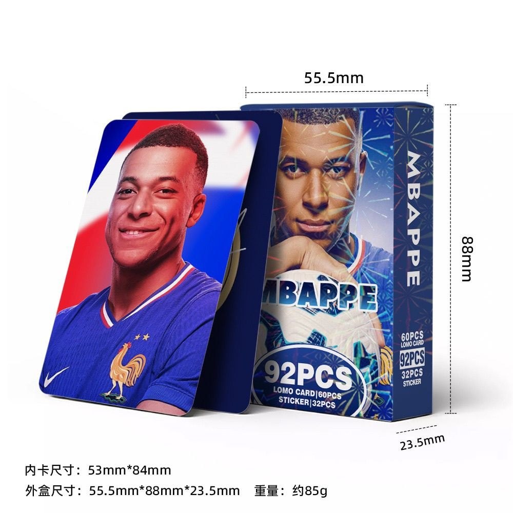 92 Mbappe สติ๊กเกอร์การ์ดเล็ก ดาราฟุตบอล perip 92 Mbappe สติ๊กเกอร์การ์ดเล็ก ดาราฟุตบอล สินค้าการ์ด 