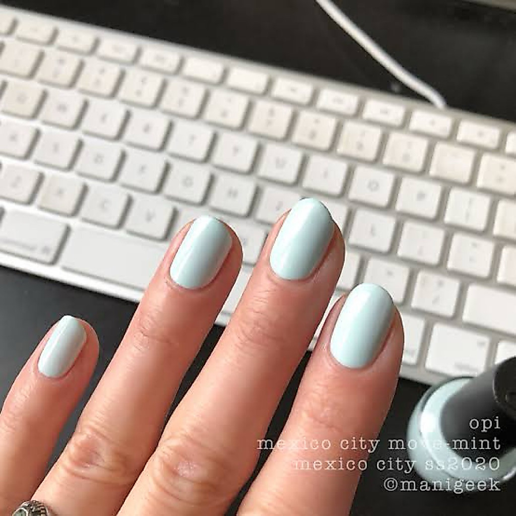 พร้อมส่ง OPI Mexico City Movemint  Light minty blue green nail polish สีเขียวมิ้นอ่อนๆ หวานๆ พาสเทล แท้ 💯%