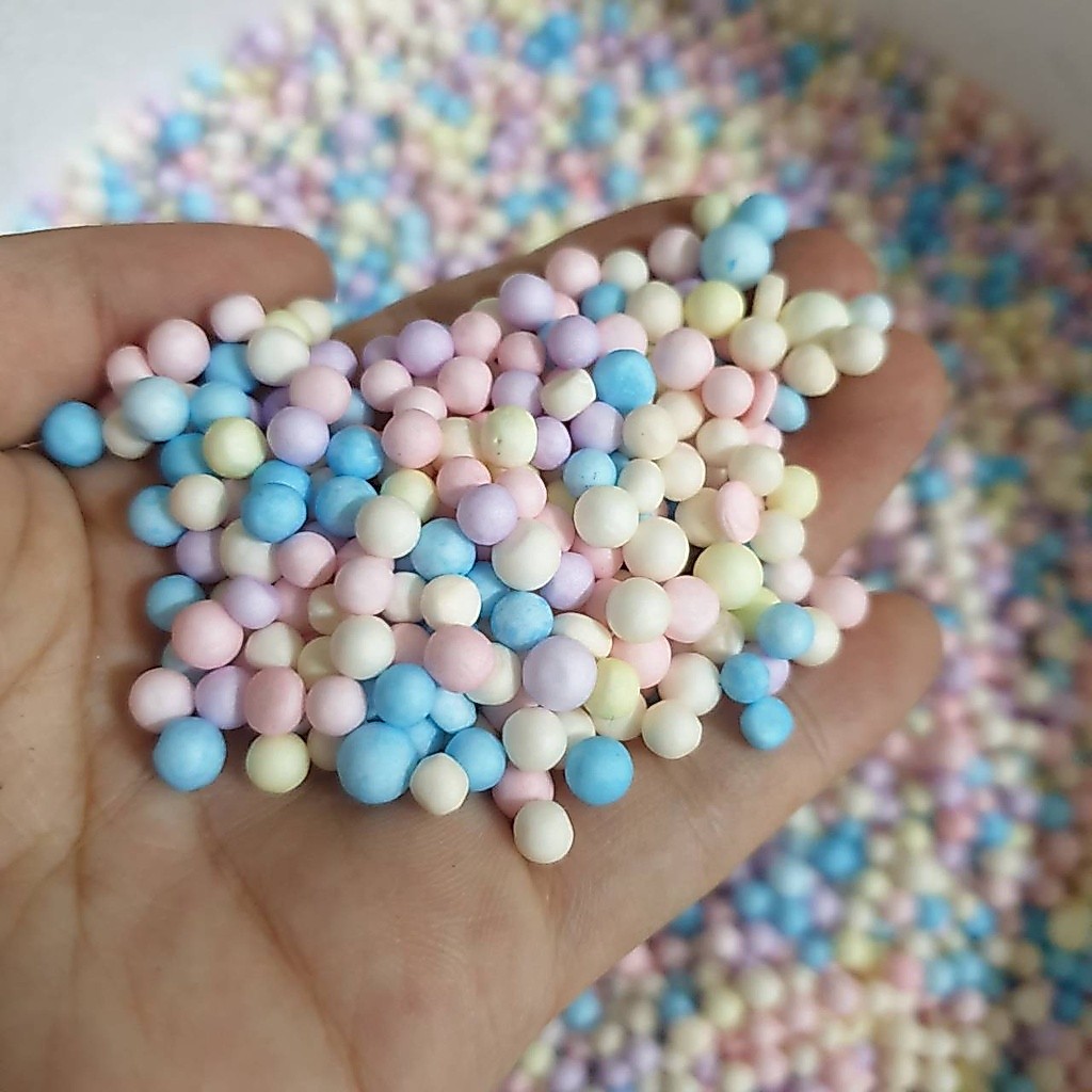 อ่านก่อนสั่ง/ เม็ดโฟม สีพาสเทล 3-4 มิล น้ำหนัก10g