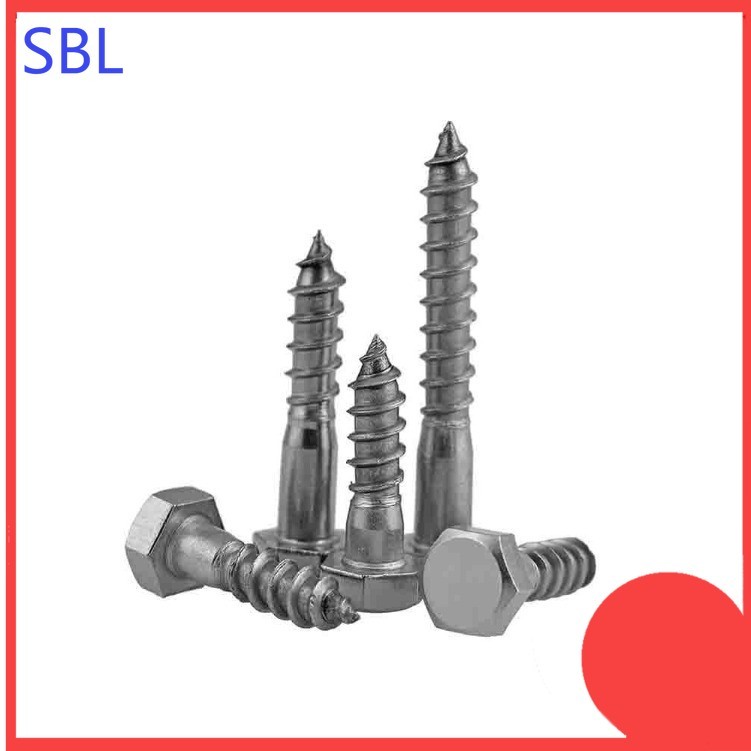 304 สแตนเลสด้านนอกหกเหลี่ยมสกรูแตะตัวเองด้านนอกสกรูไม้หกเหลี่ยมสกรูเกลียวปล่อยสกรูครึ่งฟัน M6/M8/M10