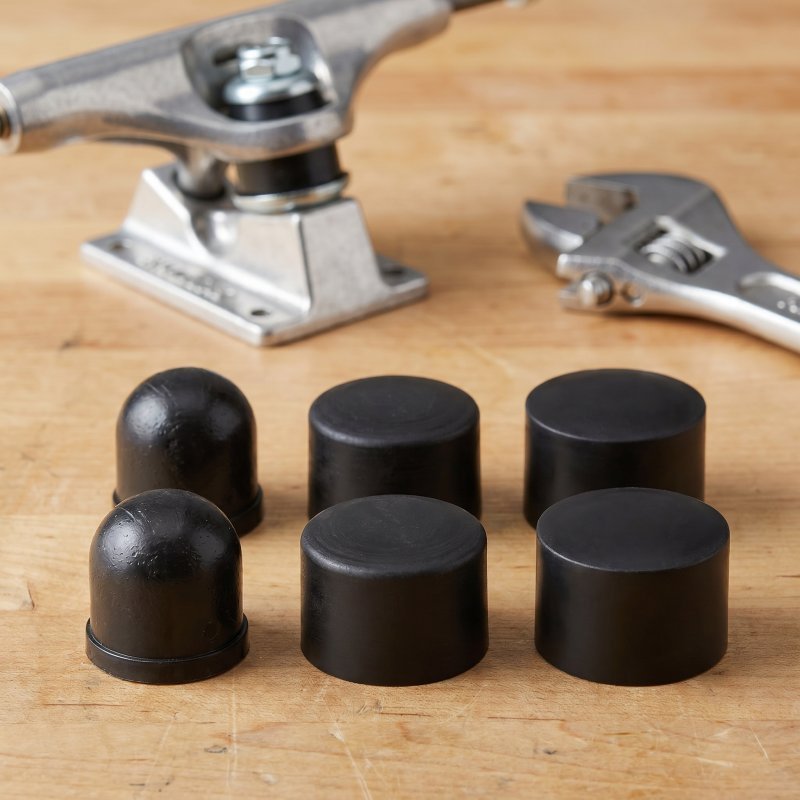 ☕ 6 ชิ้น Pivot Cups skateboard truck สีดำ PU กันกระแทก สำหรับสเก็ตบอร์ด