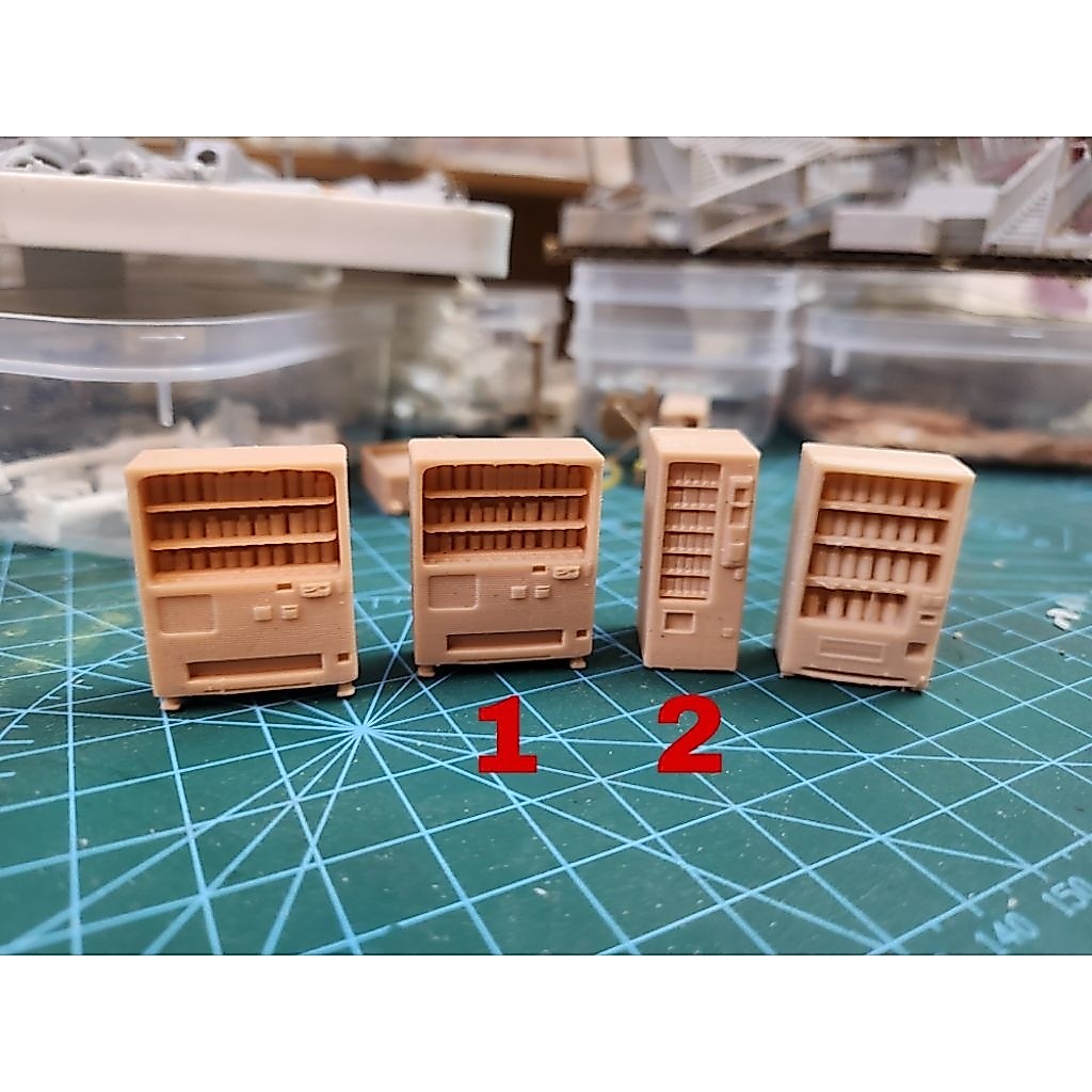 01 1/64 ตู้จําหน่ายจําหน่ายสินค้า ตัวอ่อน ตกแต่งด้วย diorama