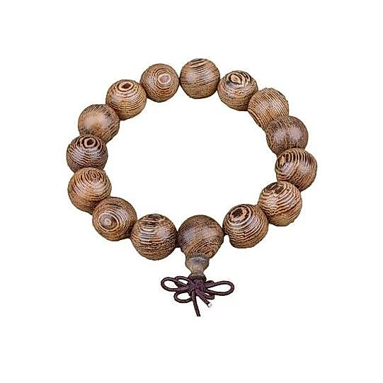 ประคำข้อมือ ไม้แท้ 100% (ไม้Wenge) ขนาด 15 มม. (ประคำข้อมือสีน้ำตาลไม้)
