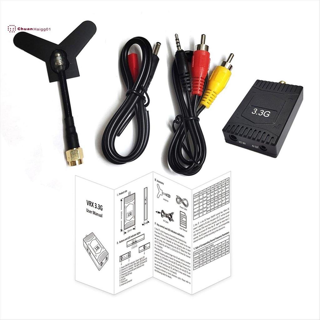 3.3G FPV VRX Kit 8CH FPV Video Receiver สําหรับ FPV RC Racing Drone