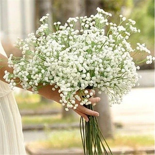 ดอกยิปโซประดิษฐ์ สีขาว 1 กิ่ง ดอกจิปโซปลอมเหมือนจริง ดอกไม้จัดแจกัน ตกแต่งบ้าน งานแต่งงาน DIY พร้อมส่ง COD